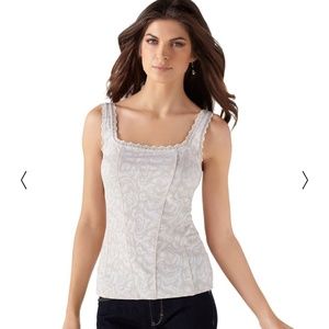 WHBM NWT cute patterned corset style cami